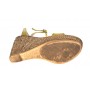 Sandale dama din piele naturala, Platforme 12cm GALBEN - S415G